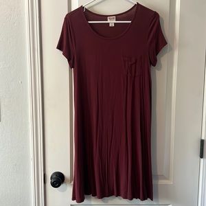 Mossimo Maroon Tshirt Dress - size small